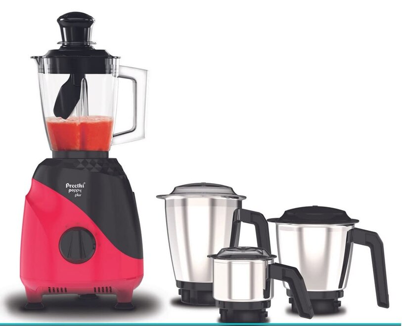 Buy Preethi Peppy Plus MG 246 Mixer Grinder 750 watt Red Black 4